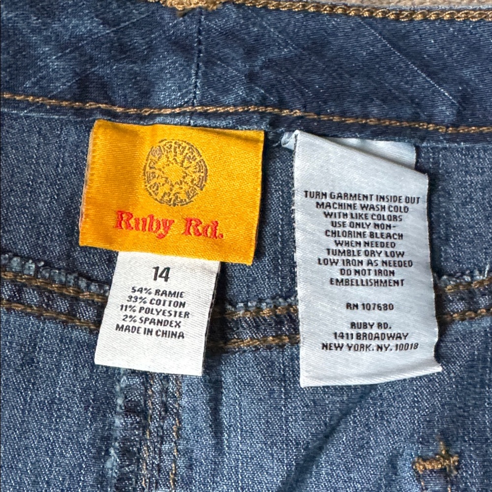 Ruby Rd. Denim Skirt SIZE 14 - Picture 4 of 7